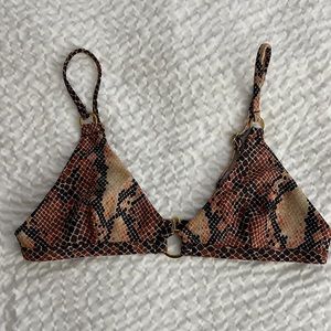 Blackbough RiRii Snakeskin Pattern Bikini Top, S